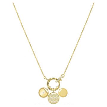SWAROVSKI Ginger Charm Necklace, White, Gold-tone plated, 5567530