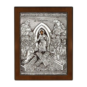ICON RESURRECTION OF JESUS CHRIST, Silver 925°, 23 x 17 cm