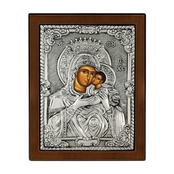 ICON PANAGIA AXION ESTI, Silver 925°, 23 x 17 cm