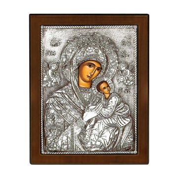 ICON VIRGIN MARY IMMACULATE, Silver 925°, 23 x 17 cm