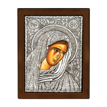 ICON VIRGIN MARY SORROWFUL, Silver 925°, 23 x 17 cm