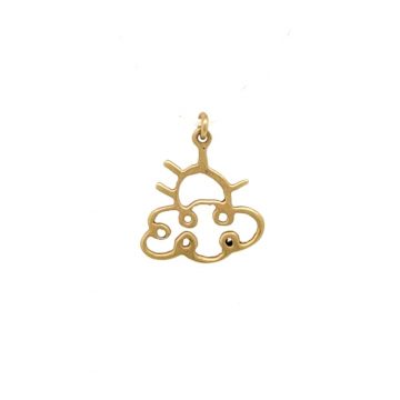 Children’s pendant with white cord, gold Κ14 (585°)