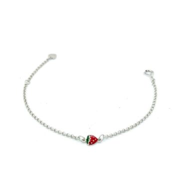 Children’s bracelet with strawberry, silver (925°)