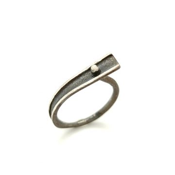 SARINA women’s silver ring (925°) with oxidation, A1419A