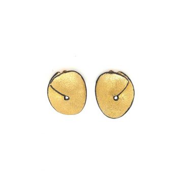 SARINA earrings women’s silver (925°) gold plated with oxidation, AK5616