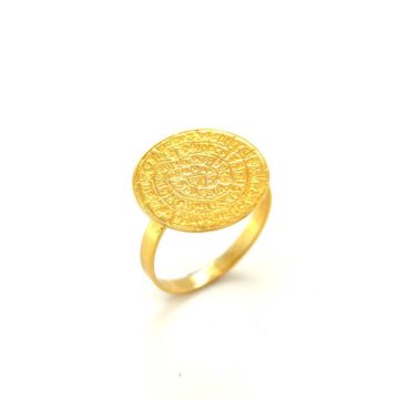 Δαχτυλίδι γυναικείο, χρυσός K14 (585°), Δίσκος της Φαιστού