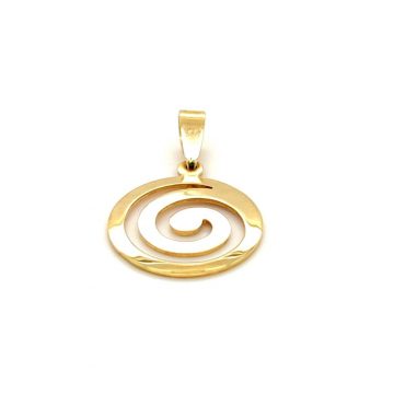 Pendant, gold K14 (585°), spiral