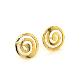 Women’s earrings, gold K14 (585°), spira