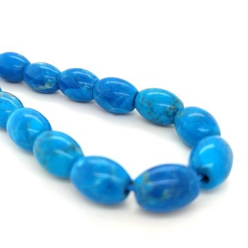 Kombolois haolite (turquoise), oval bead, 19 beads