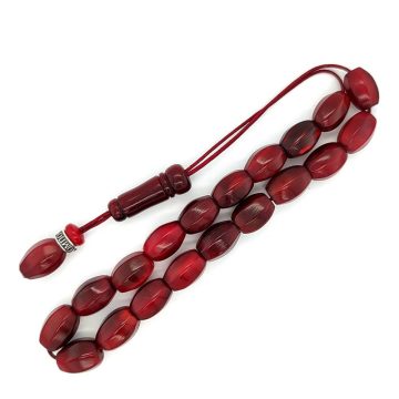 Kombolois  horn red, 21 Beads