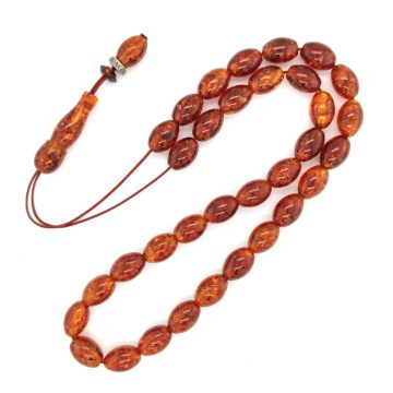 Kombolois pressed amber , 33 beads