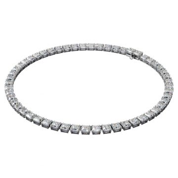 SWAROVSKI Millenia necklace, Square cut Swarovski Zirconia and crystal, White, Rhodium plated, 5599153