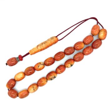 Kombolois apple coral, 21 beads
