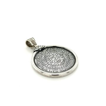 Pendant, silver (925 °), Phaistos disk with frame