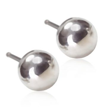 BLOMDAHL Earrings, Silver Titanium Ball, 5mm , 61C