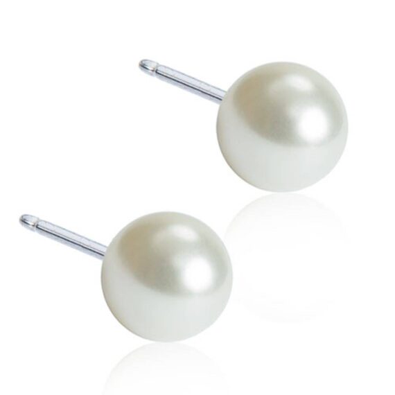 blomdahl natural titanium mm pearl white c l