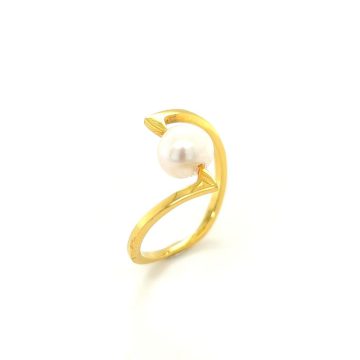 SARINA δαχτυλίδι γυναικείο χρυσό K14 (585°) με μαργαριτάρι