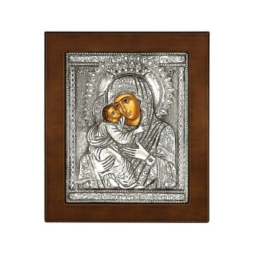 ICON VIRGIN MARY GLYKOFILOUSA, silver (925°), 17 x 14 cm