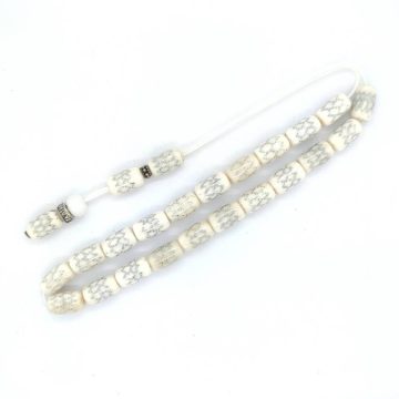 Kombolois Camel bone embroidered with silver (21 beads)