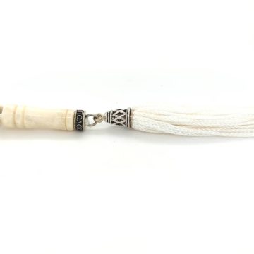 Kombolois camel bone white Antique with tassel, (21 beads)