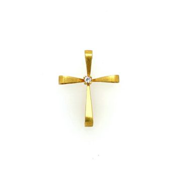Γυναικείος σταυρός, χρυσός K9 (375°)