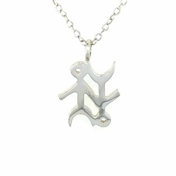 Pisces Zodiac Pendant (February 19 – March 20), silver (925°), (chain not included)