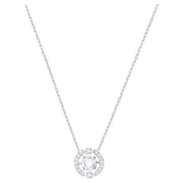 SWAROVSKI Swarovski Sparkling Dance necklace Round, White, Rhodium plated,5286137