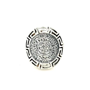 Γυναικείο δαχτυλίδι, ασήμι (925°), Δίσκος της Φαιστού με στεφάνι μαίανδρο