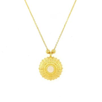 Women’s necklace, silver (925°), gold plated shell
