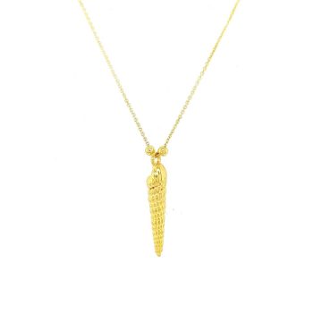 Women’s necklace, silver (925°), gold plated shell