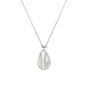 Women’s necklace, silver (925°), shell