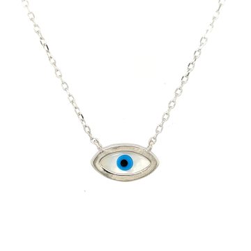 Women’s necklace with evil eye, silver (925°)