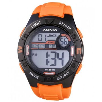 ‎‎Xonix Watch with Orange Strap‎ JW-001