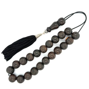 Kombolois Ebony with tassel, 21 beads