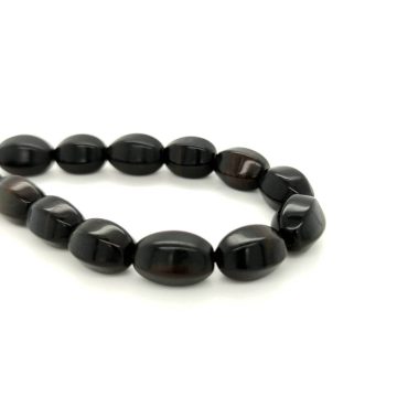 Kombolois Horn black tayarized with tassel (19 beads)