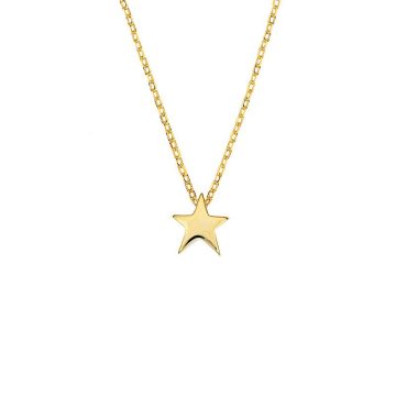 Necklace with Gold-plated  star- silver (925°)
