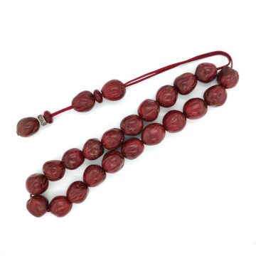 KOMBOLOIS Aromatic fruit with rose aroma, bordeaux-red, 21 beads