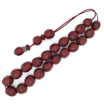 KOMBOLOIS Aromatic fruit, burgundy, 21 beads
