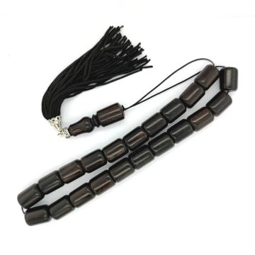 Kombolois  Ebony -21 beads- with tassel