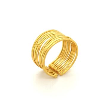 Χειροποίητο δαχτυλίδι γυναικείο, χρυσός K14 (585°)