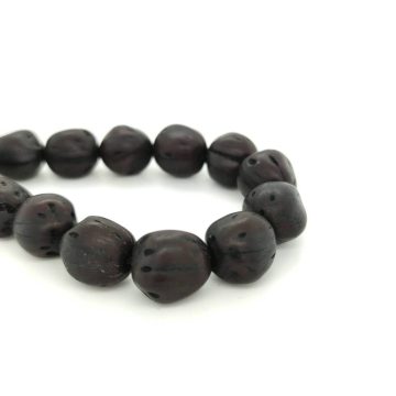 KOMBOLOIS Aromatic fruit artificially scented with incense, black, 21 beads