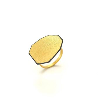 SARINA δαχτυλίδι γυναικείο, ασήμι (925°), επίχρυσο με οξείδωση, AK1403