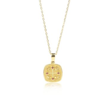 JOOLS Women’s necklace with amulet , Gold-plated silver (925 °),GR2N010.4