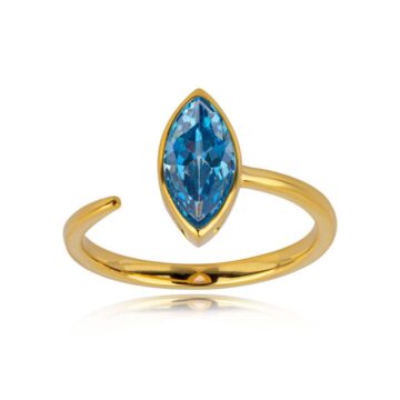 JOOLS Women’s ring with stone , gold-plated silver(925°), 202211D11-E3R.3