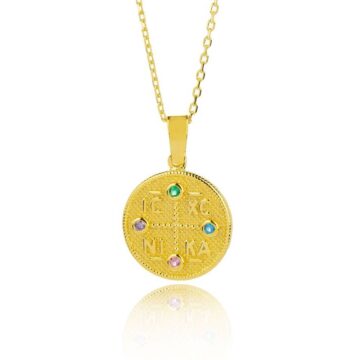 JOOLS Women’s necklace with amulet , Gold-plated silver (925 °),GR2N011.5