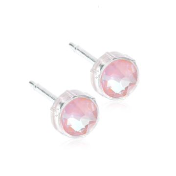 BLOMDAHL Earrings, Medical Plastic,Dusty pink , 6mm, 340B