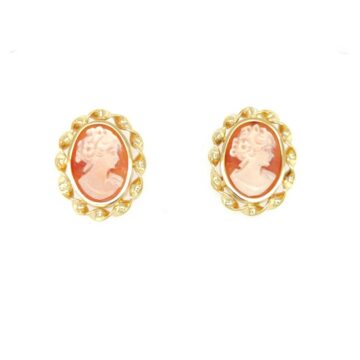 Women’s earrings Cameo , gold Κ14 (585°)