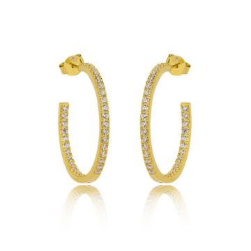 JOOLS Women’s hoop earrings , Gold-plated Silver (925°), E8419.1