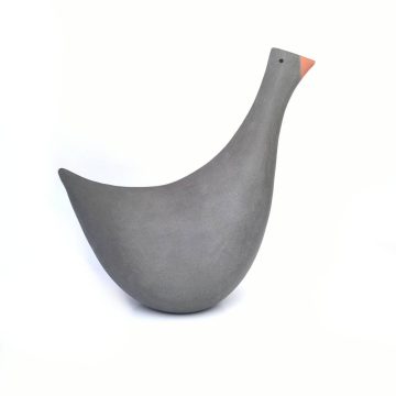 TREIS GRAMMES Goose, Grey/Orange, Ceramic, 21 x 18 cm