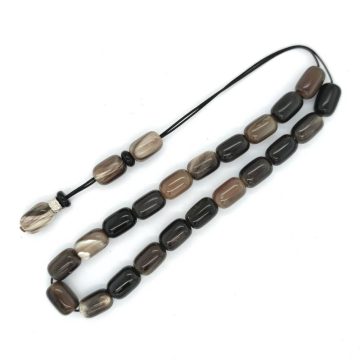 KOMBOLOIS Horn black, 21 beads